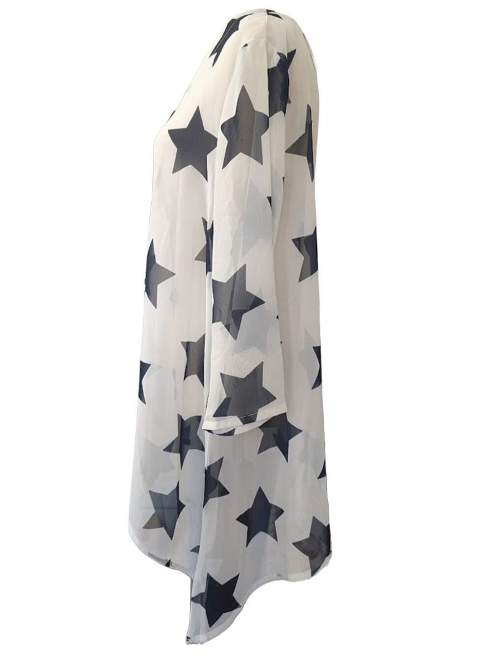 NWT Indigo Soul Sheer Star Pattern V-neck Tunic - Picture 4 of 11